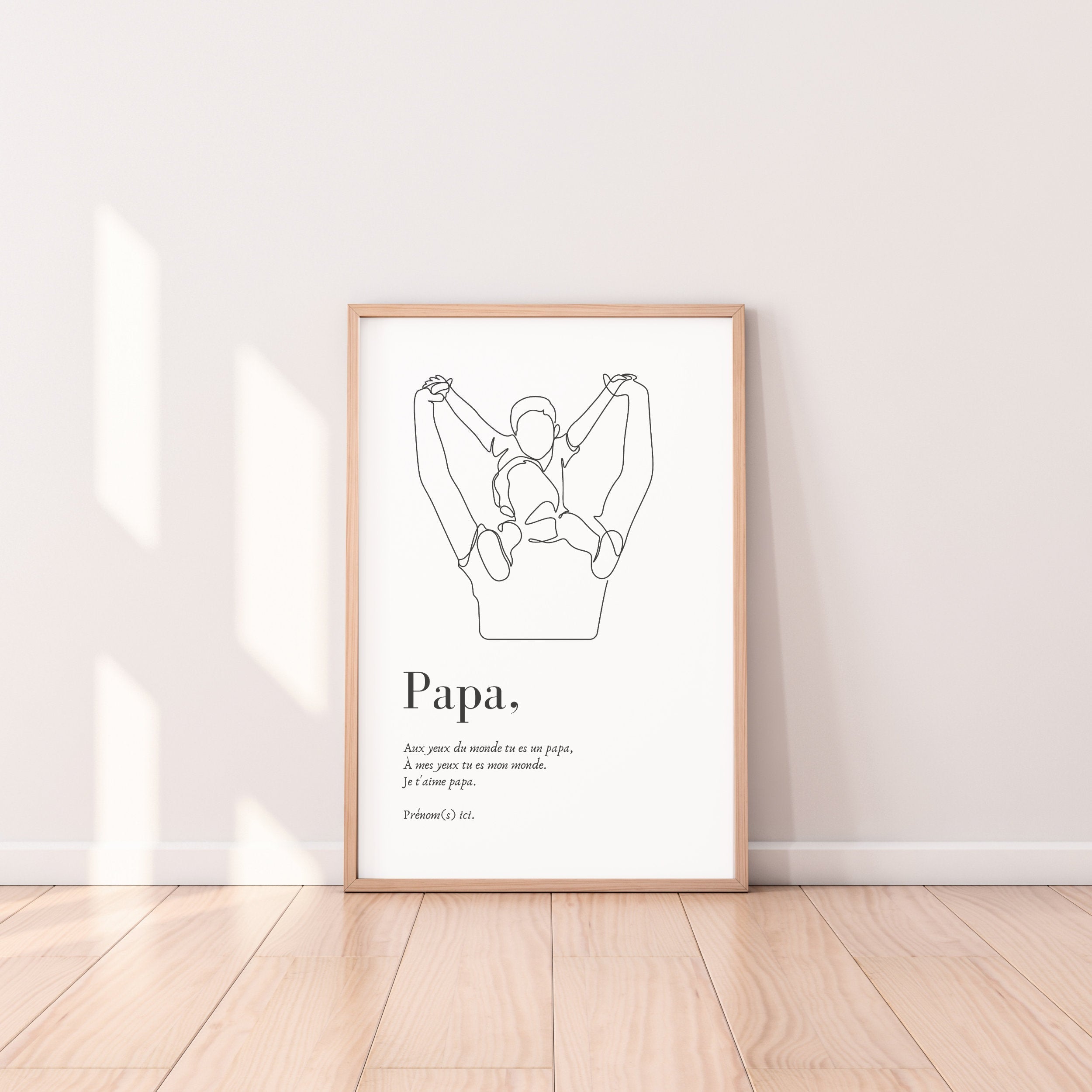 Affiche Papa - L'illustration "Sur les épaules de papa"