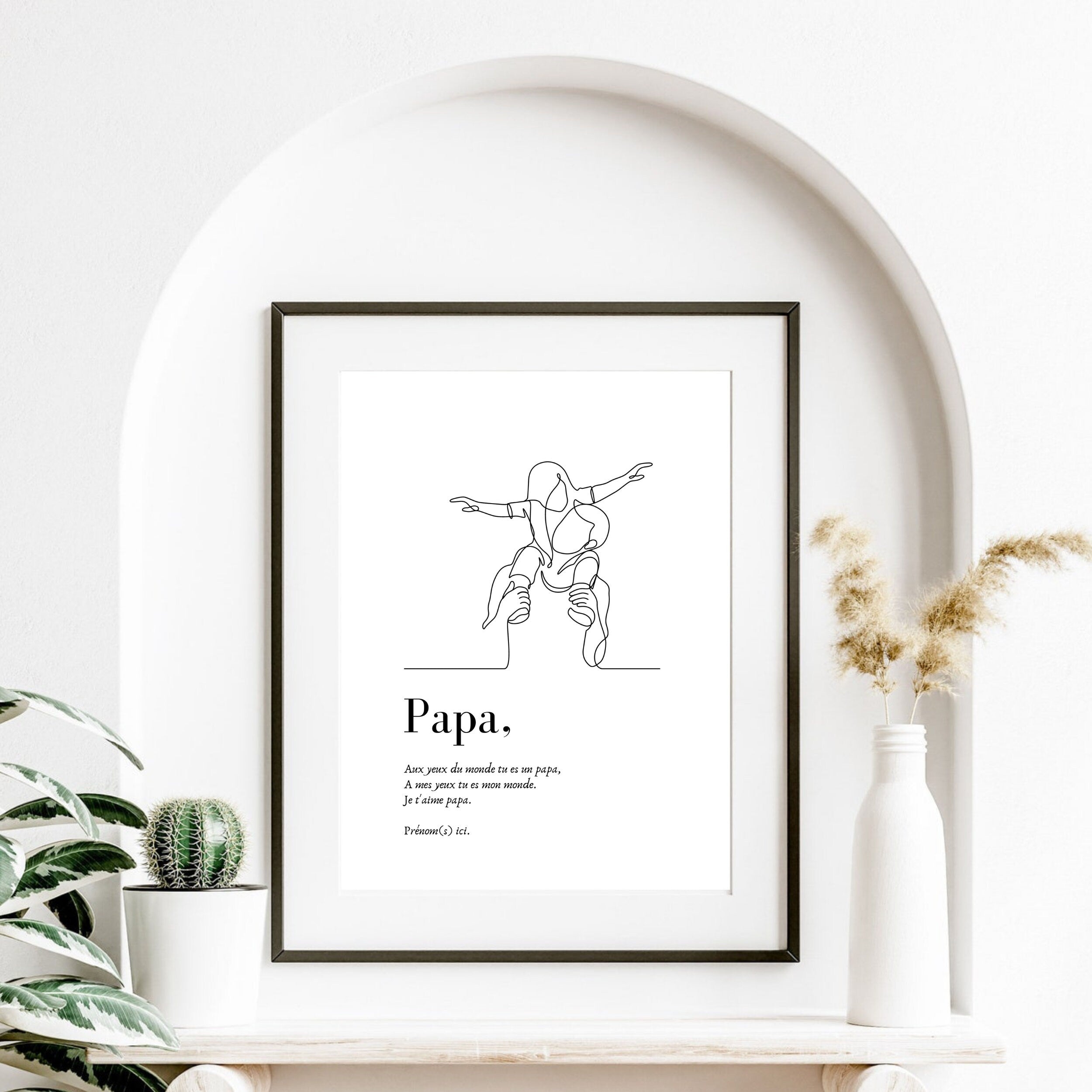 Affiche Papa - L'illustration "Sur les épaules de Papa"