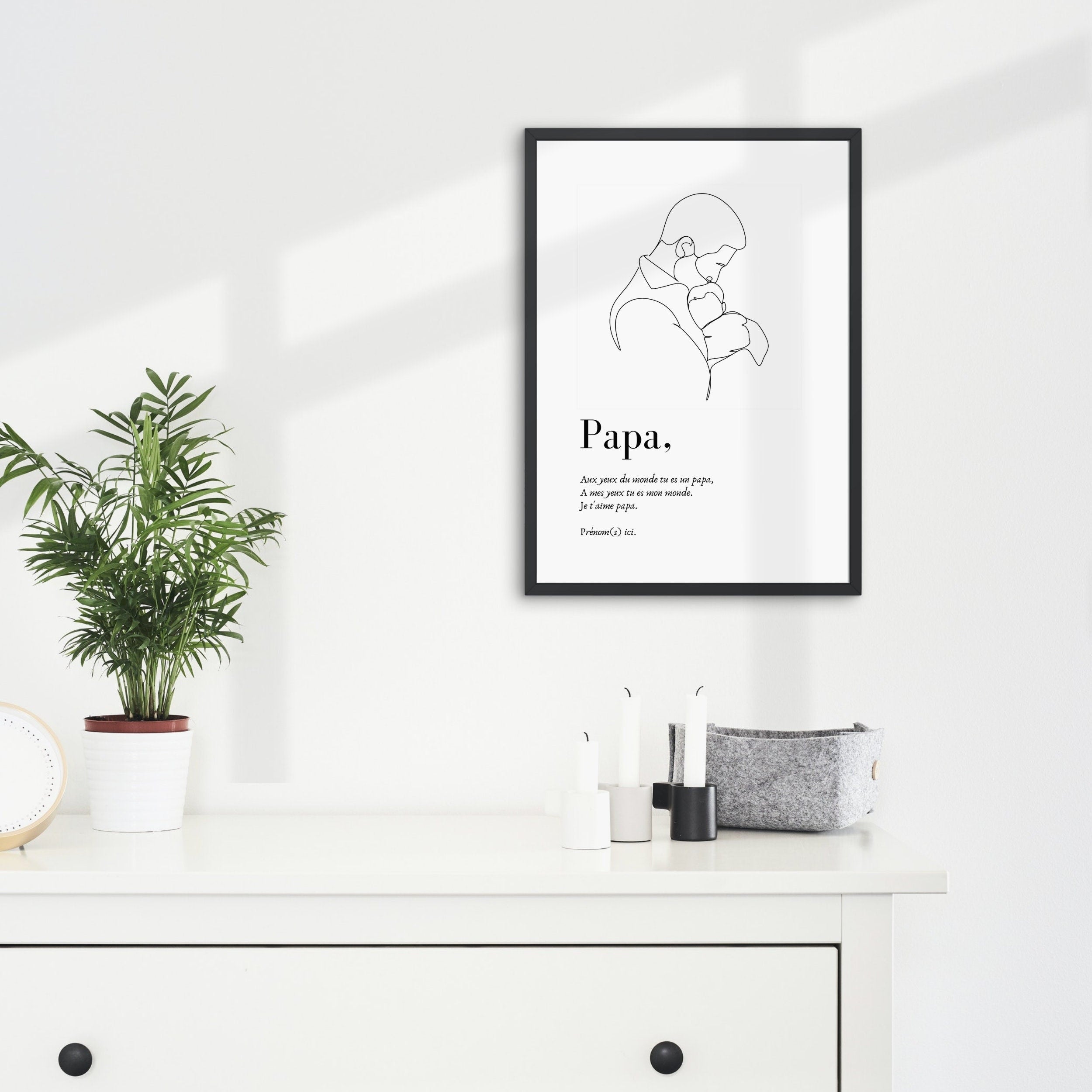 Affiche Papa - L'Illustration "Papa & Bébé"