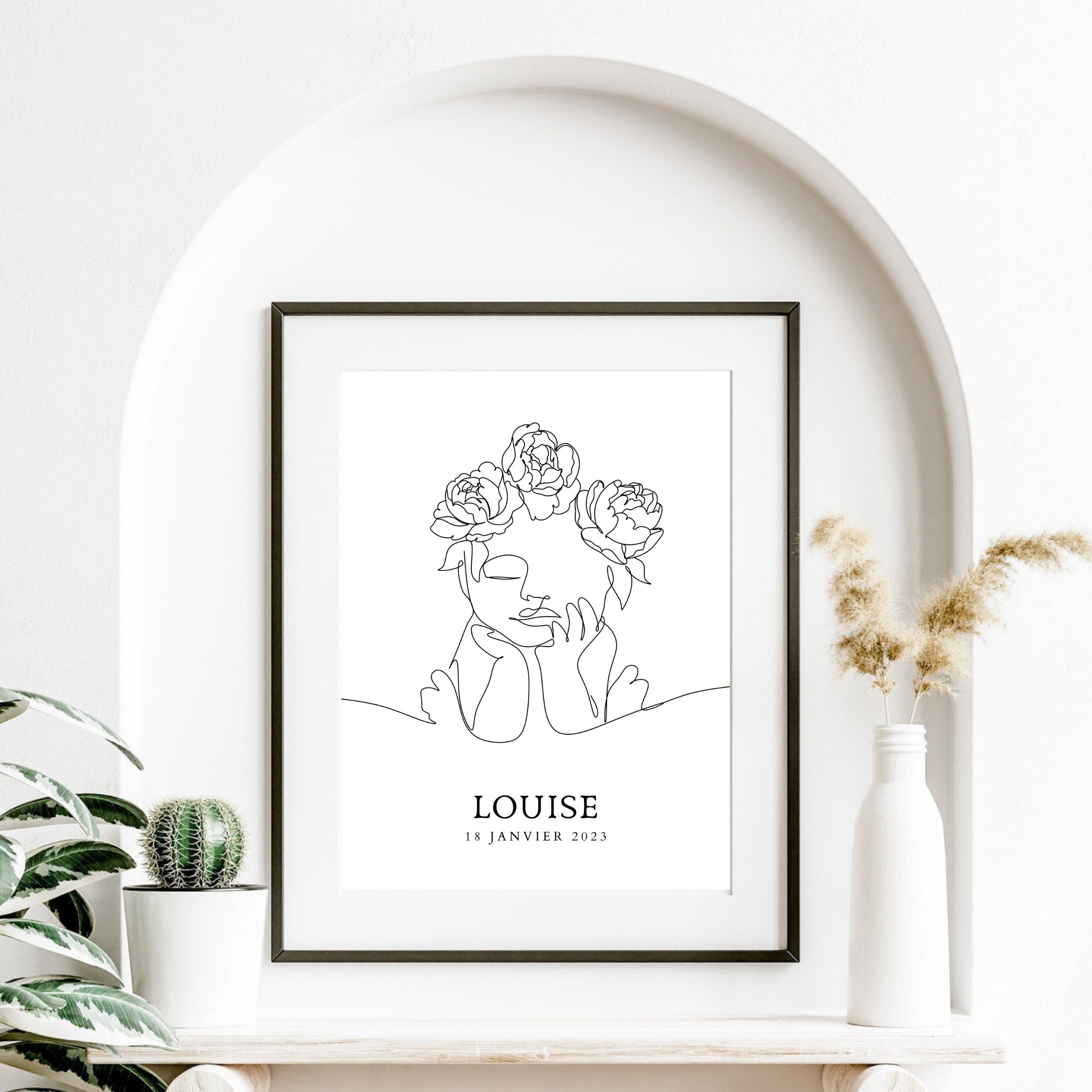 Affiche de Naissance - Illustration "Baby Roses"