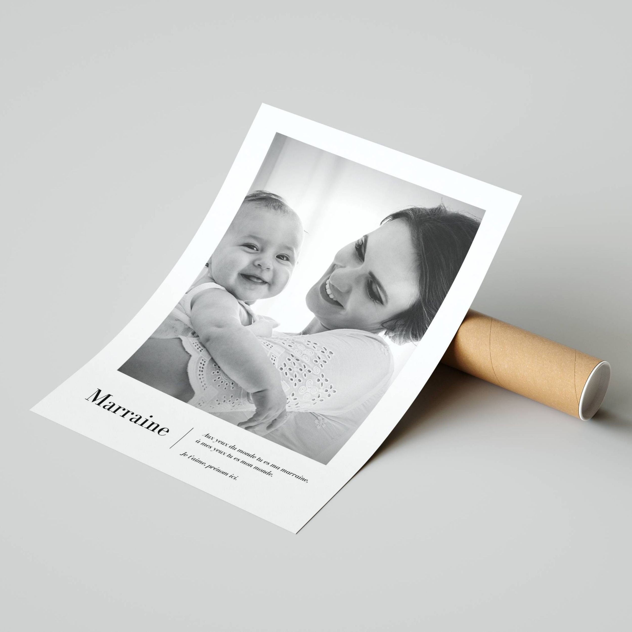 Cadeau Parrain Marraine - Affiche Marraine + Affiche Parrain