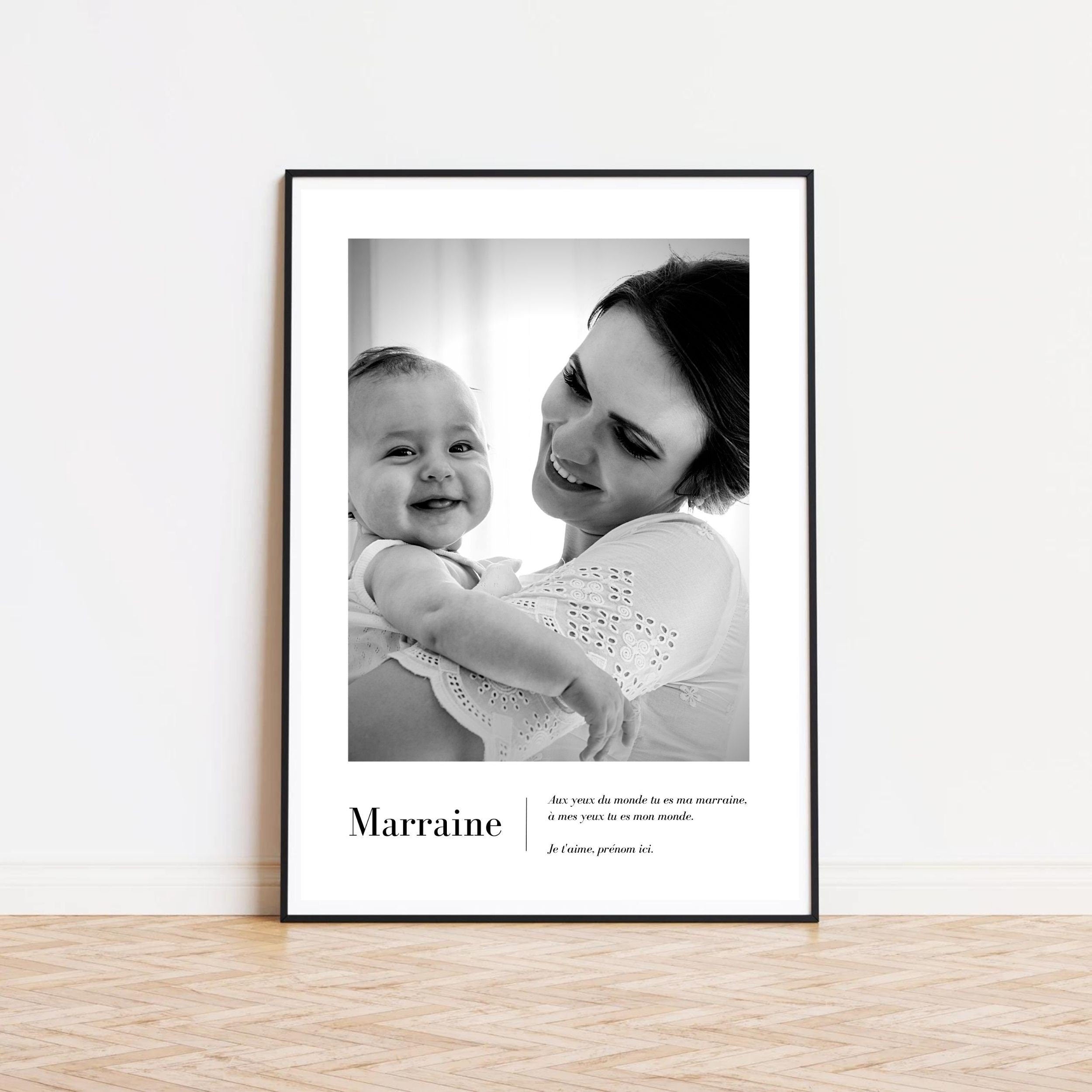 Cadeau Parrain Marraine - Affiche Marraine + Affiche Parrain