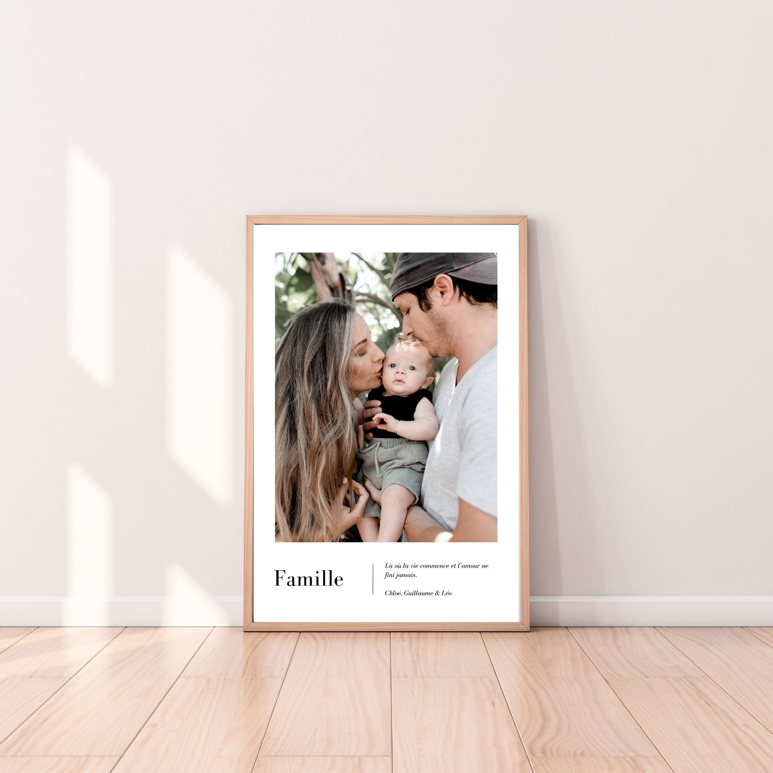 Affiche Personnalisée Famille - Le cadre famille personnalisé, avec photo & message