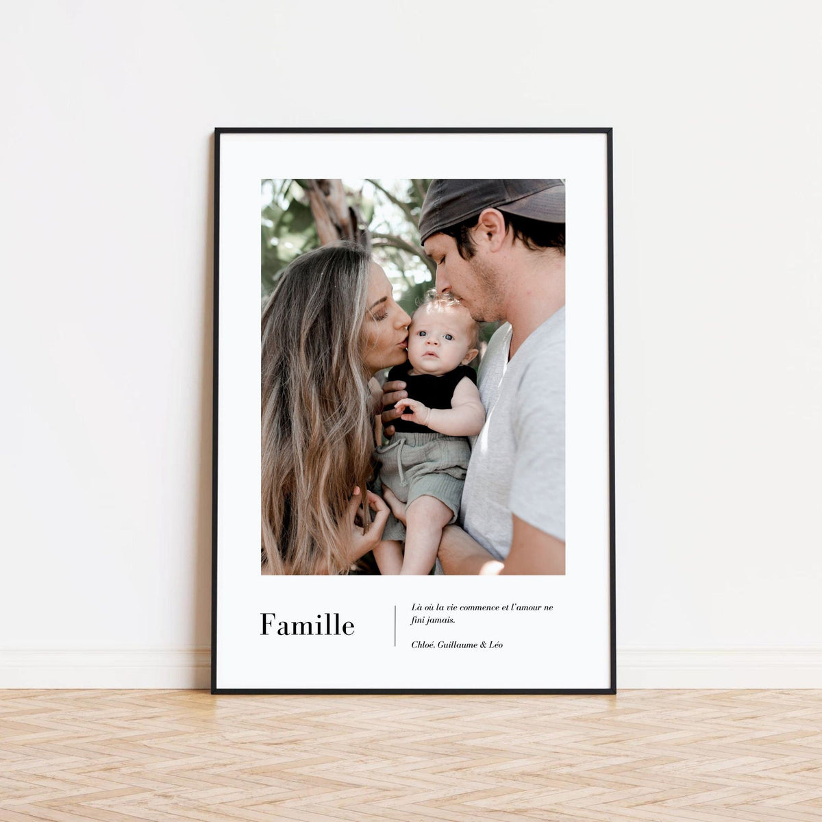 Affiche personnalisée famille - Cadre photo à message - Dès 9€99